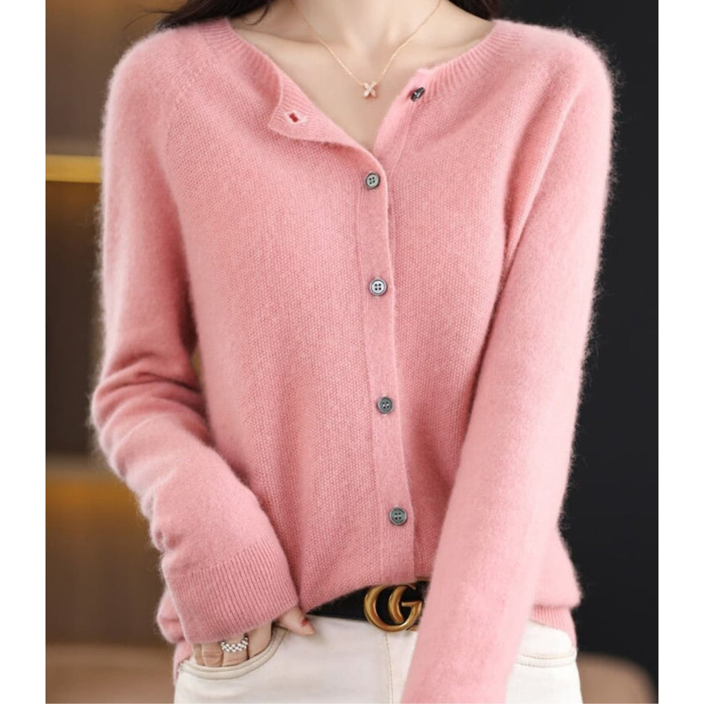 Embla Merino Wool Button Front Cardigan_2