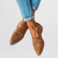 Lene Pointed Toe Suede Loafers_1