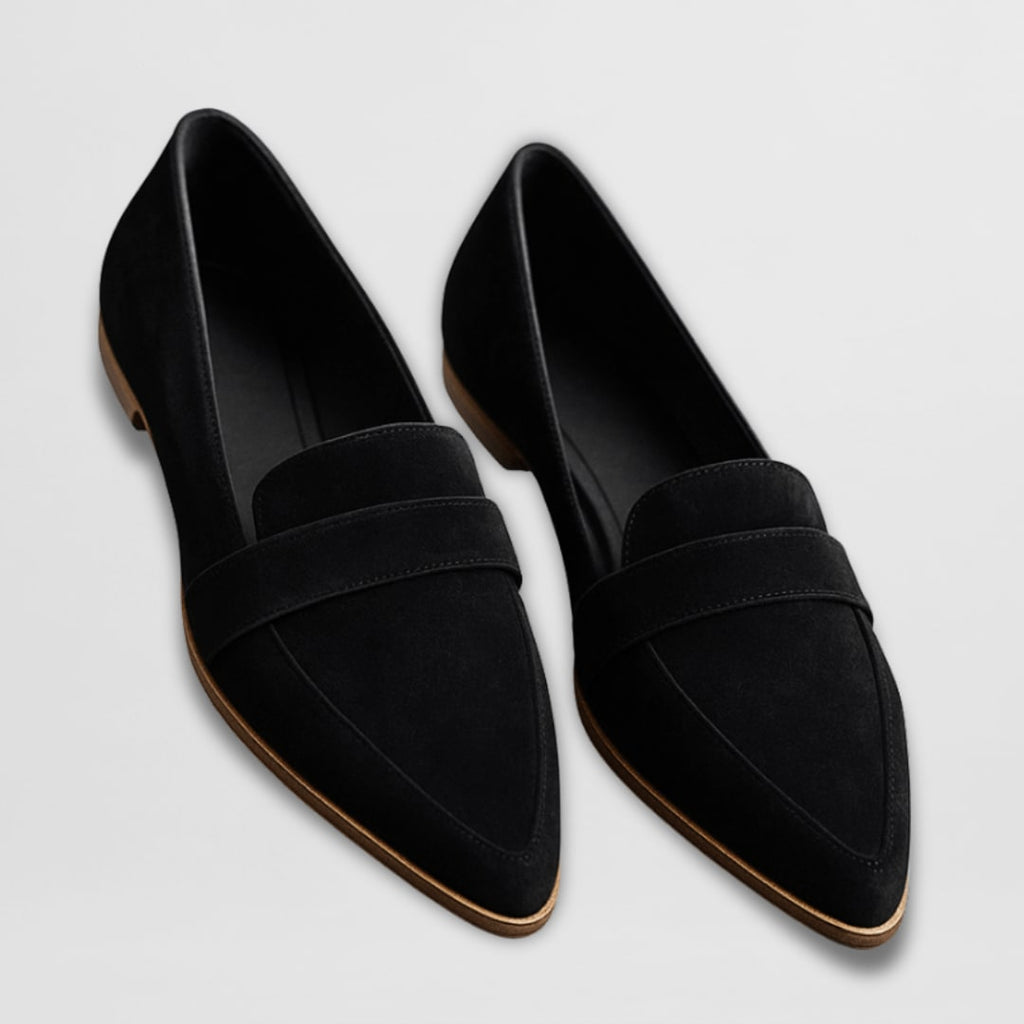 Lene Pointed Toe Suede Loafers_3