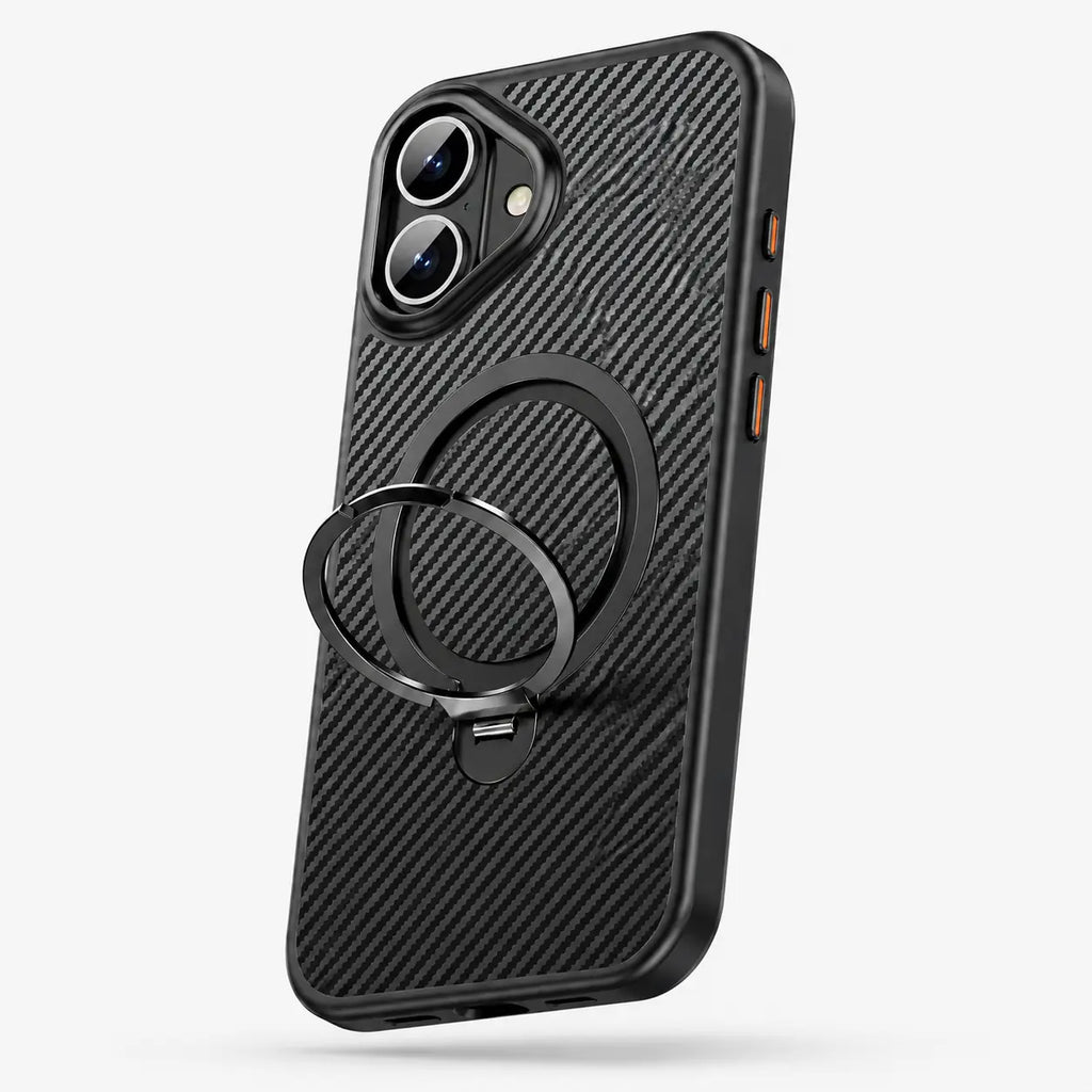 Carbon Fiber Phone Case with Ring Stand