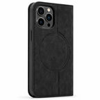 Leather MagSafe Flip Phone Case