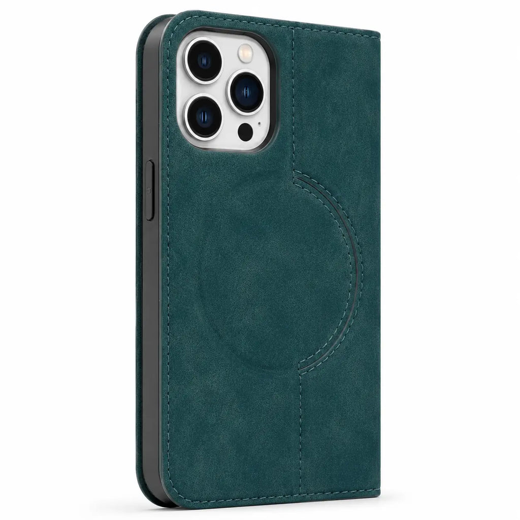 Leather MagSafe Flip Phone Case