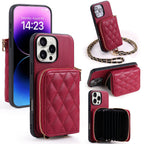 Zipper Wallet Crossbody iPhone Case