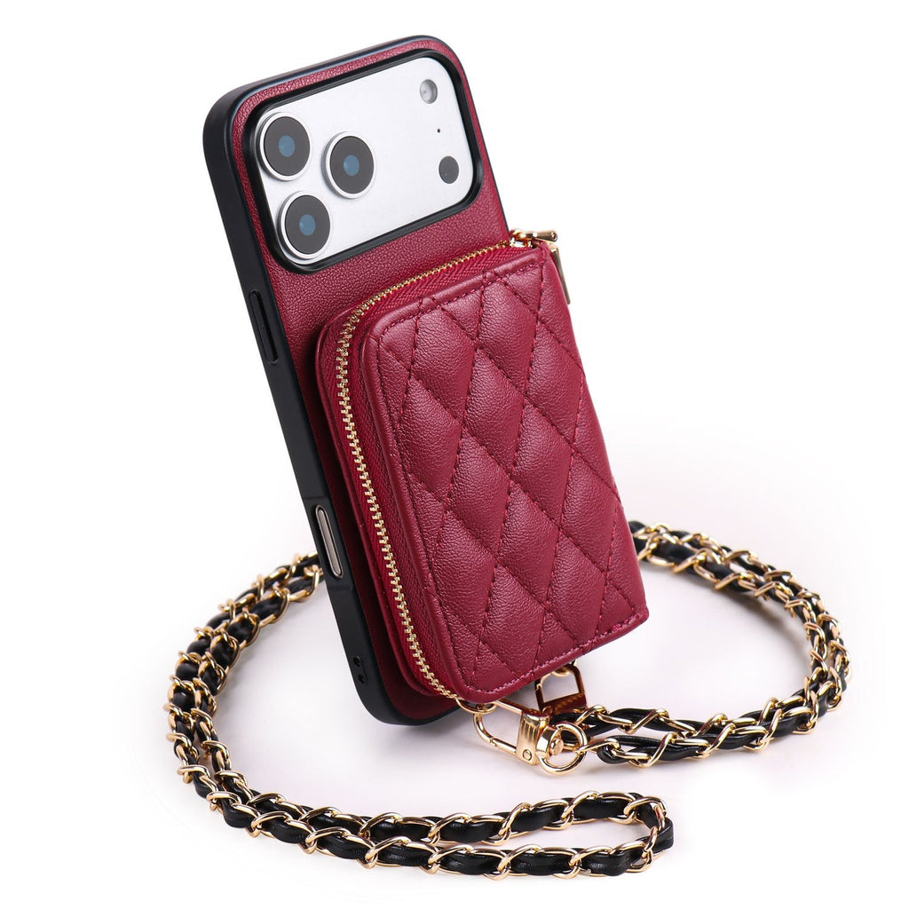 Zipper Wallet Crossbody iPhone Case