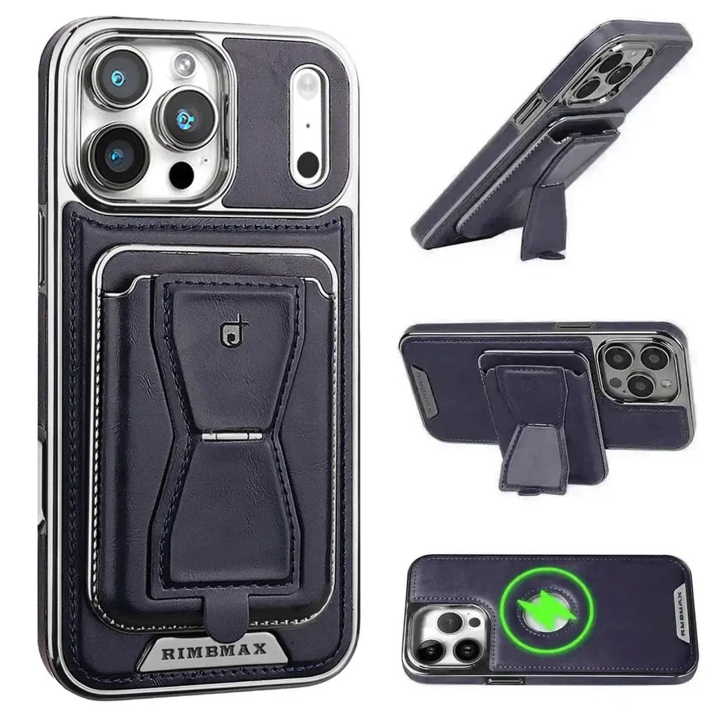 Leather MagSafe Phone Case with Stand Card Holder