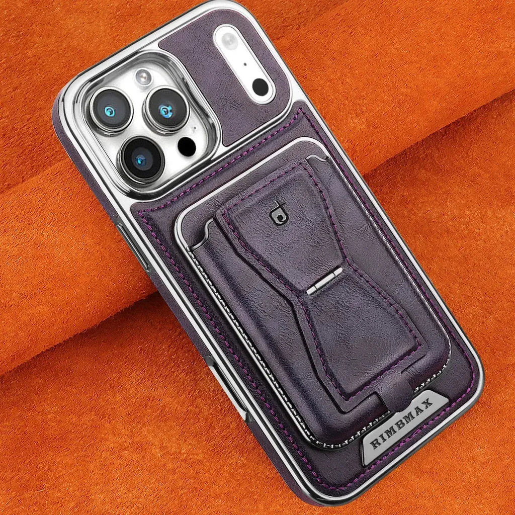 Leather MagSafe Phone Case with Stand Card Holder