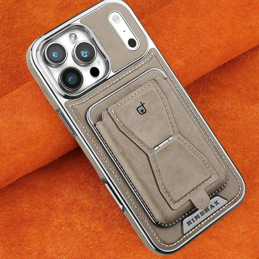Leather MagSafe Phone Case with Stand Card Holder