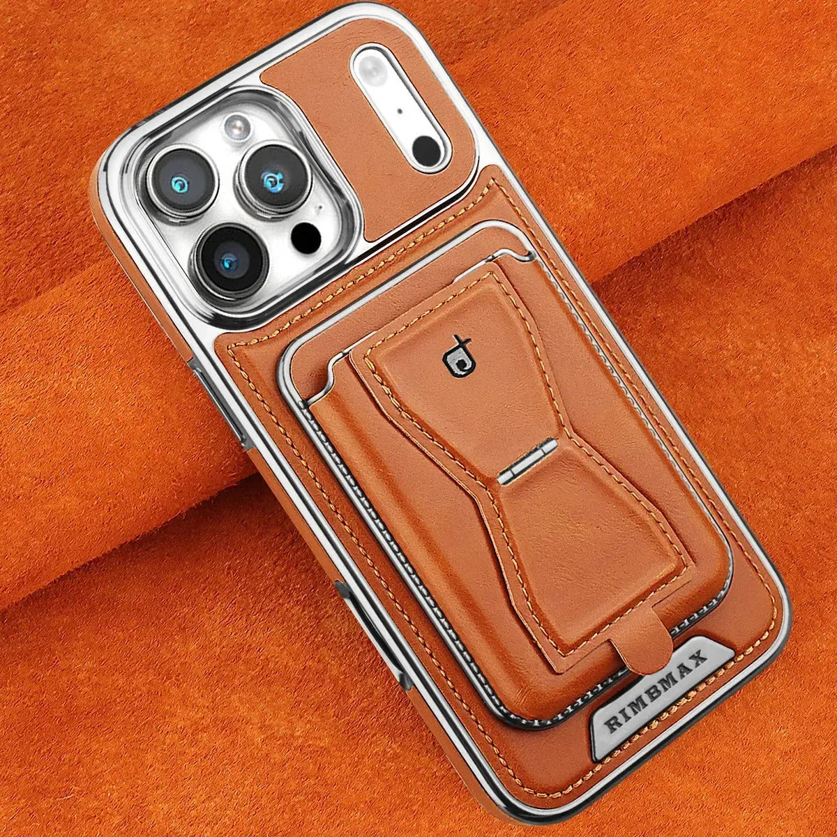 Leather MagSafe Phone Case with Stand Card Holder