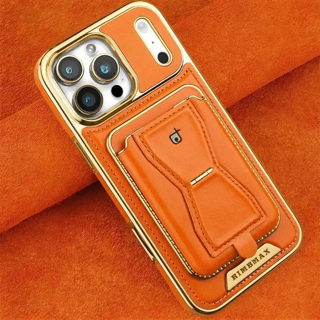 Leather MagSafe Phone Case with Stand Card Holder