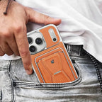 Leather MagSafe Phone Case with Stand Card Holder