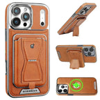 Leather MagSafe Phone Case with Stand Card Holder