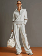 Cecilia Half Zip Wide Leg Two Piece Set_2