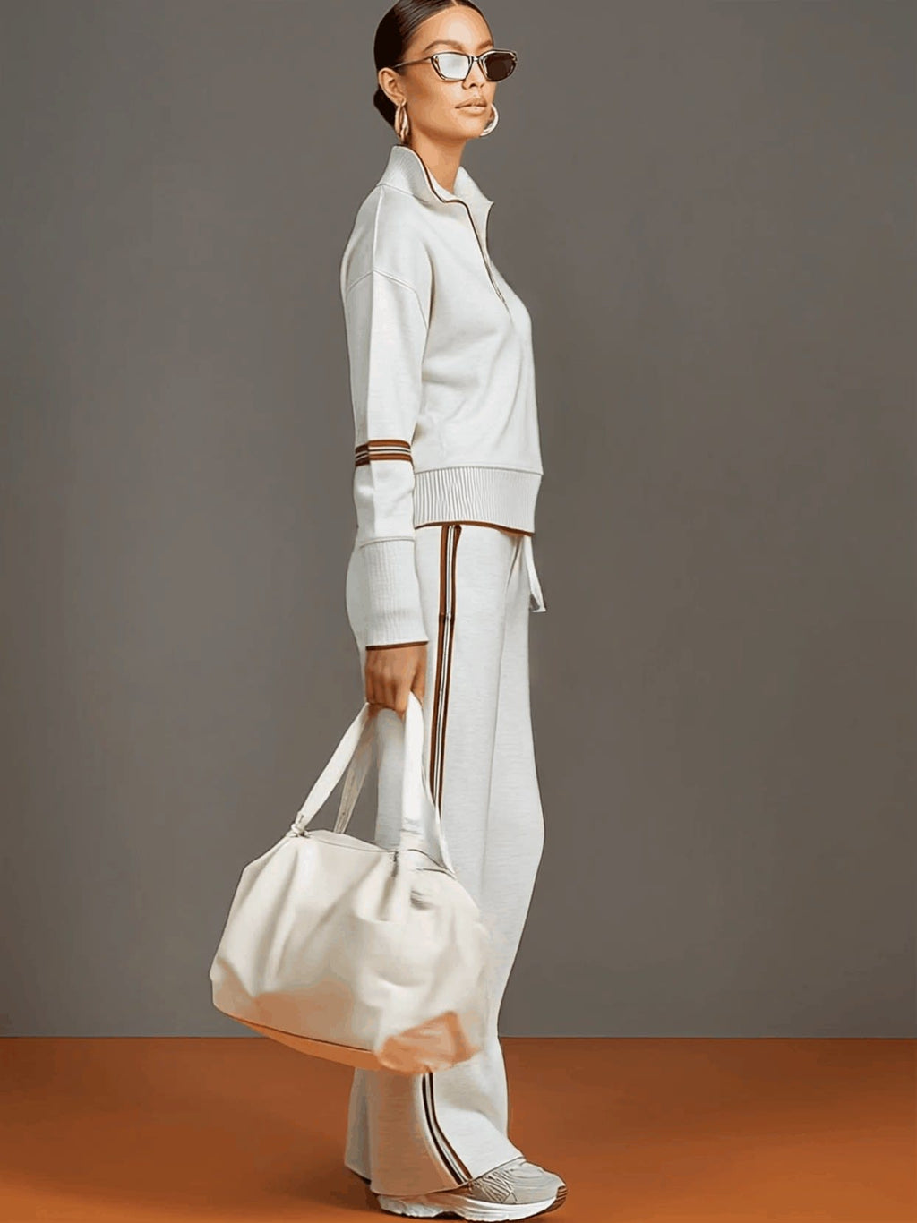 Cecilia Half Zip Wide Leg Two Piece Set_3