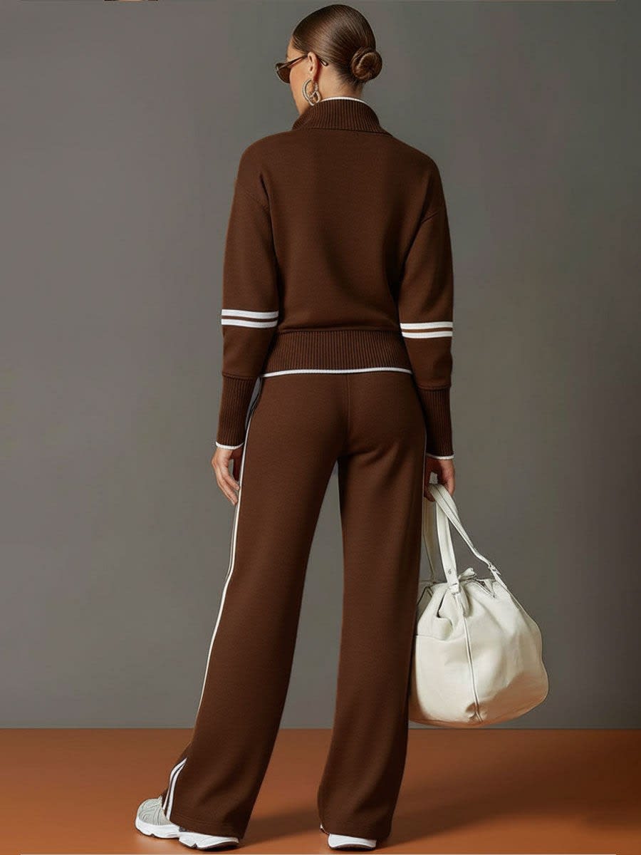 Cecilia Half Zip Wide Leg Two Piece Set_9