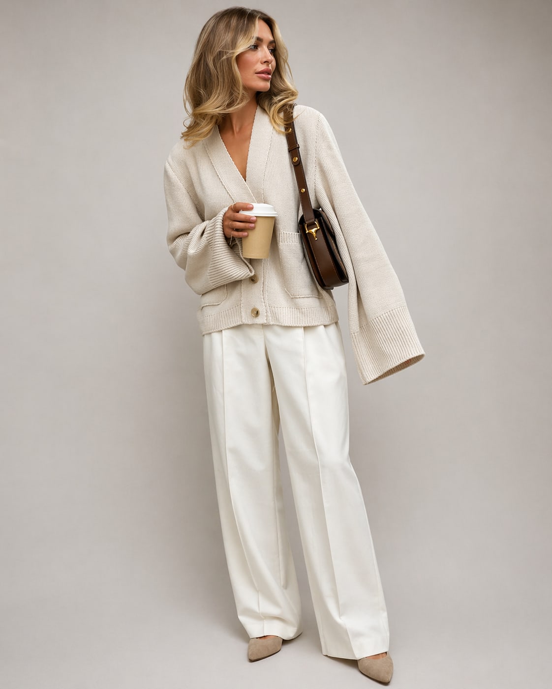 Lucia Wide Sleeve V Neck Cardigan_1