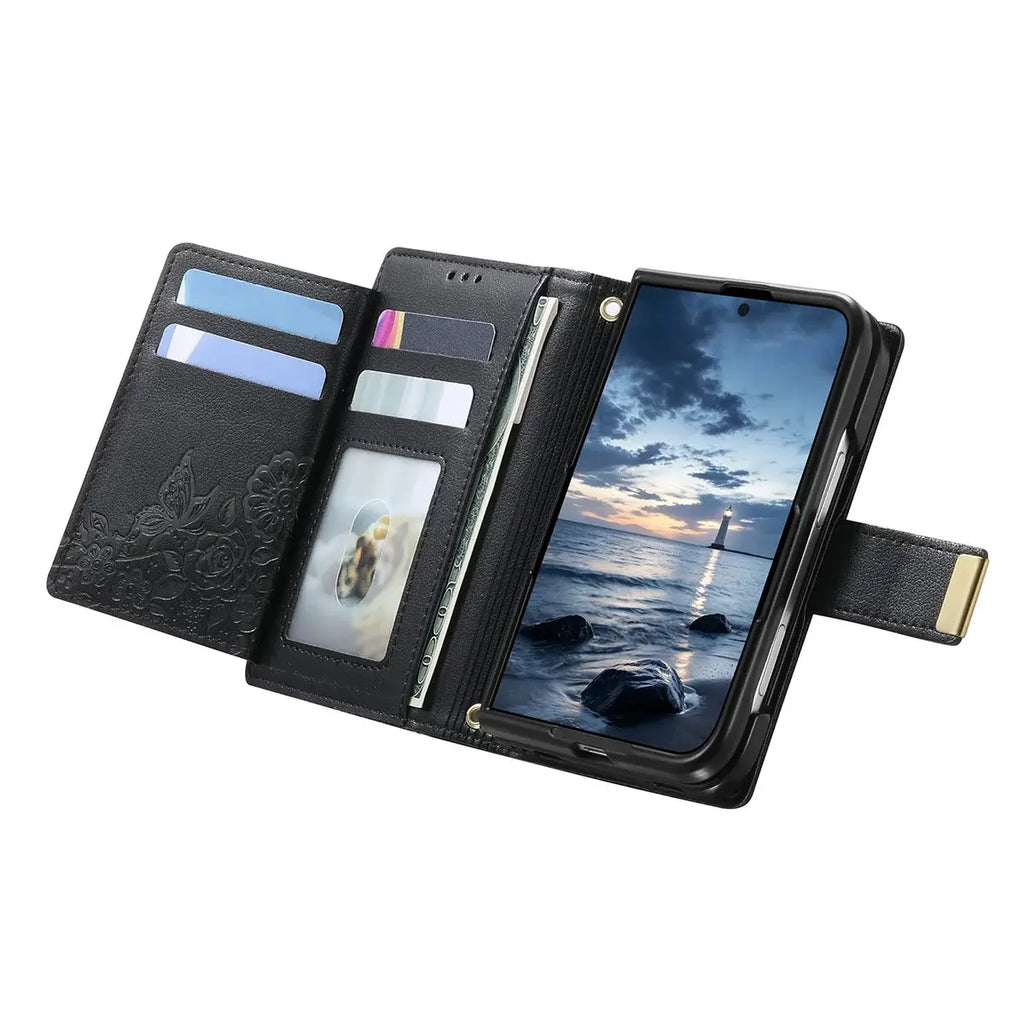 Foldable Phone Case Wallet with Zipper Pocket