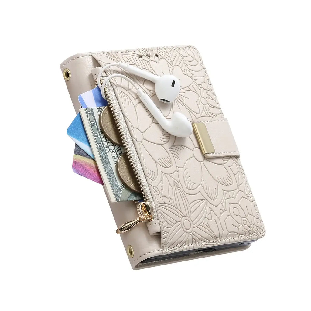 Foldable Phone Case Wallet with Zipper Pocket