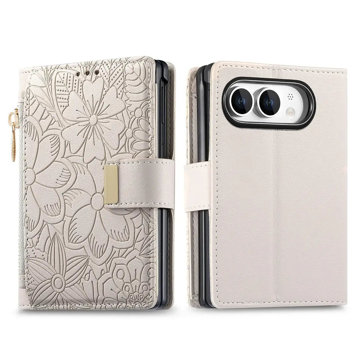 Foldable Phone Case Wallet with Zipper Pocket