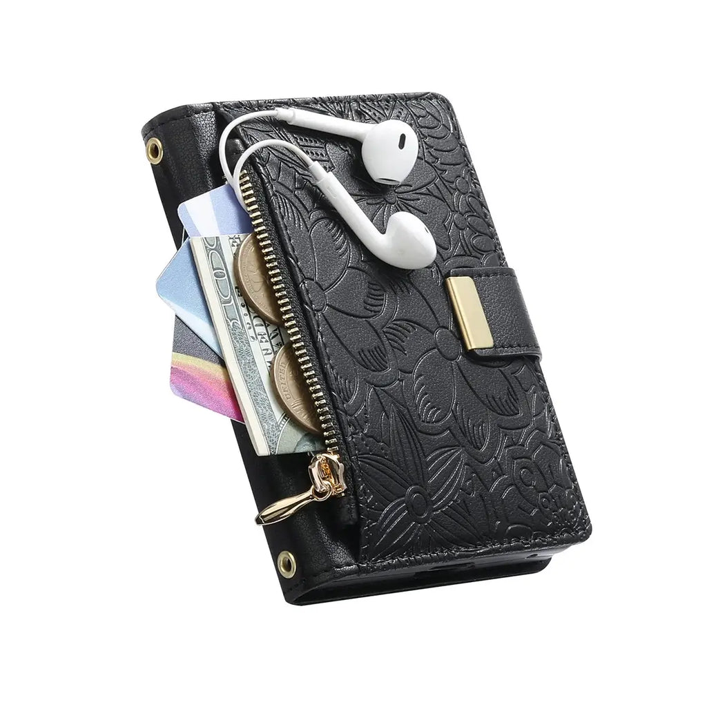 Foldable Phone Case Wallet with Zipper Pocket