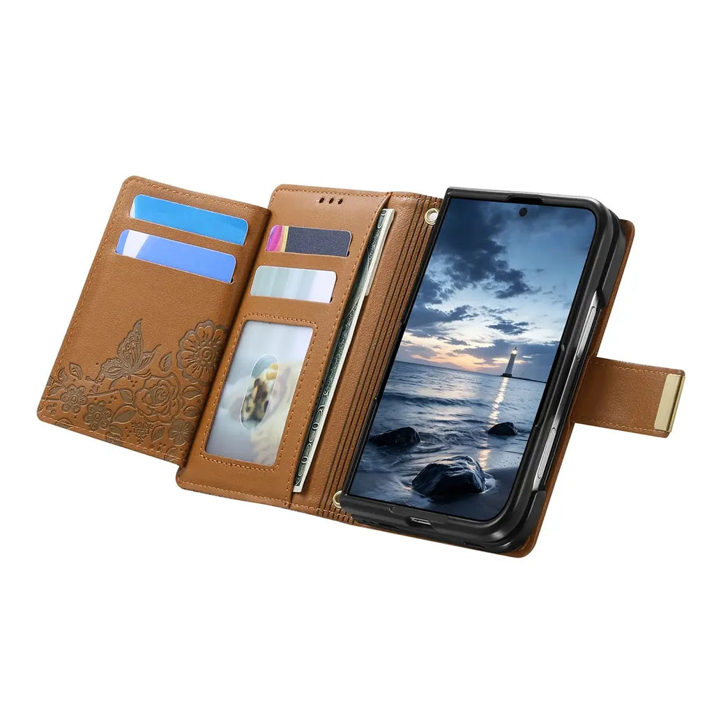 Foldable Phone Case Wallet with Zipper Pocket