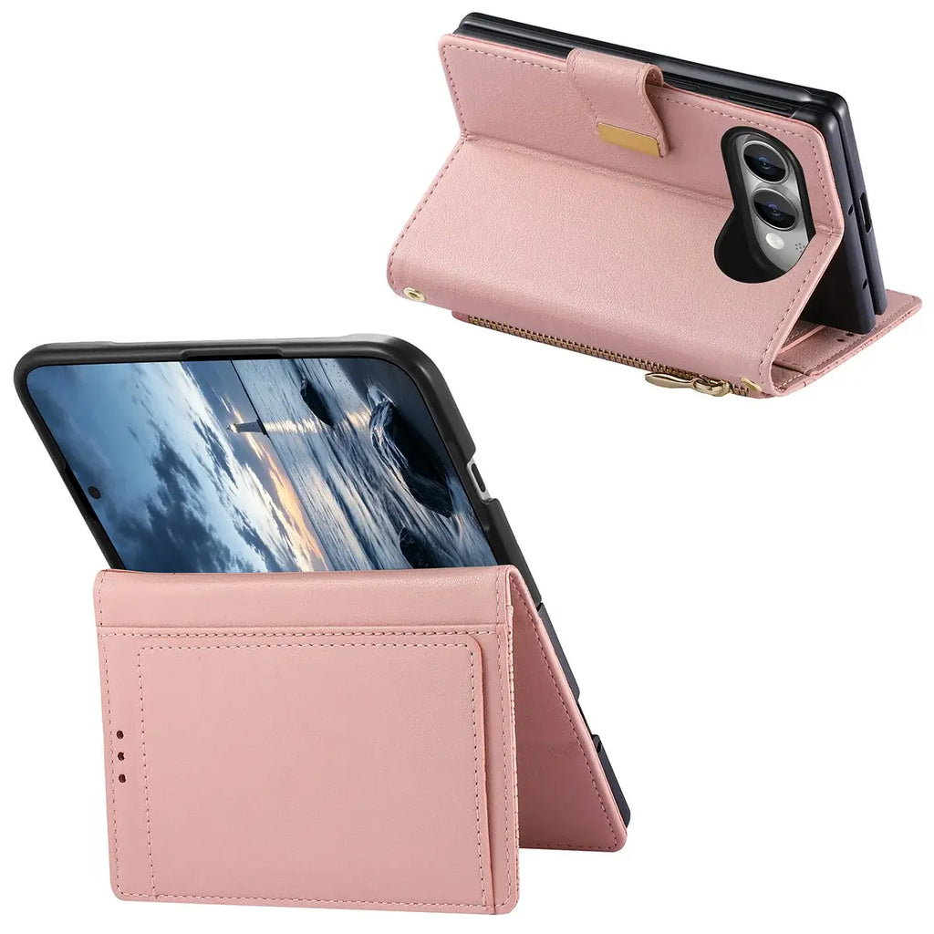 Foldable Phone Case Wallet with Zipper Pocket