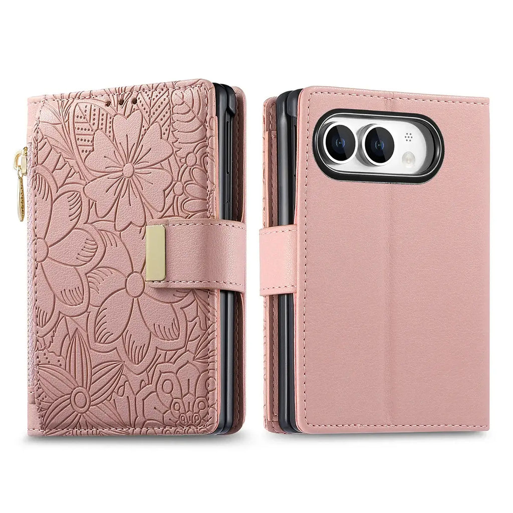 Foldable Phone Case Wallet with Zipper Pocket