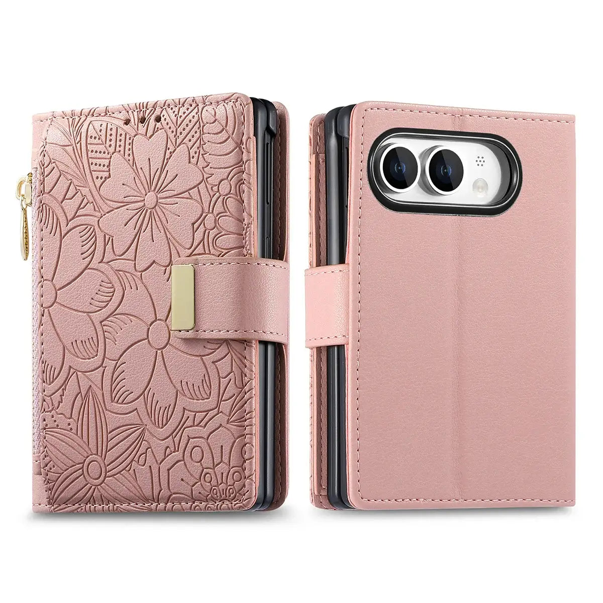 Foldable Phone Case Wallet with Zipper Pocket