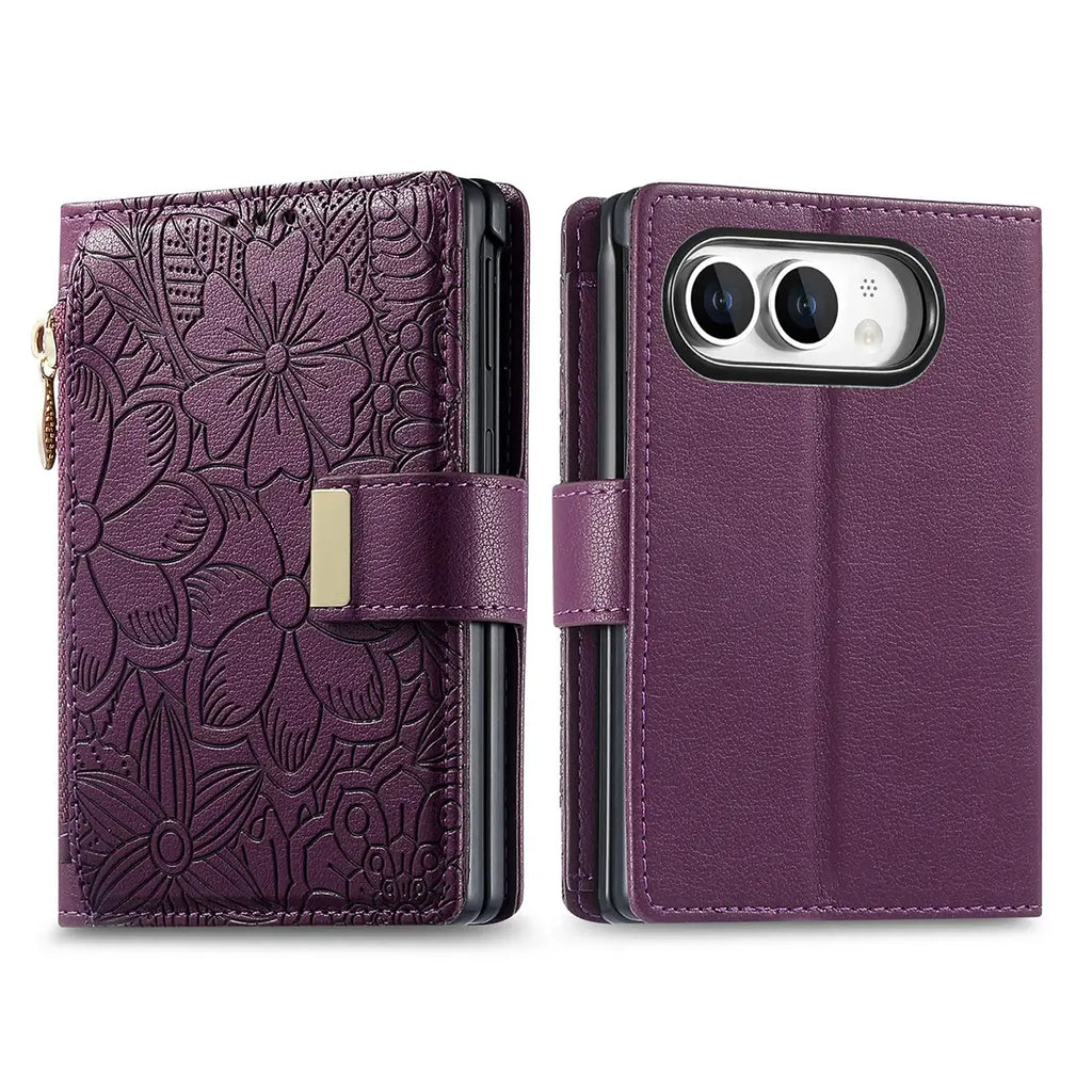 Foldable Phone Case Wallet with Zipper Pocket