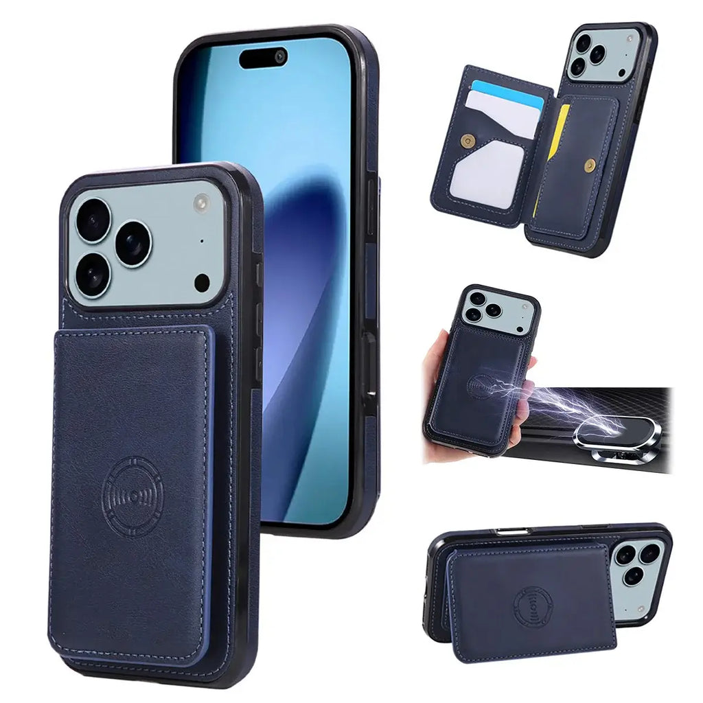 Leather Wallet Phone Case With Card Holder