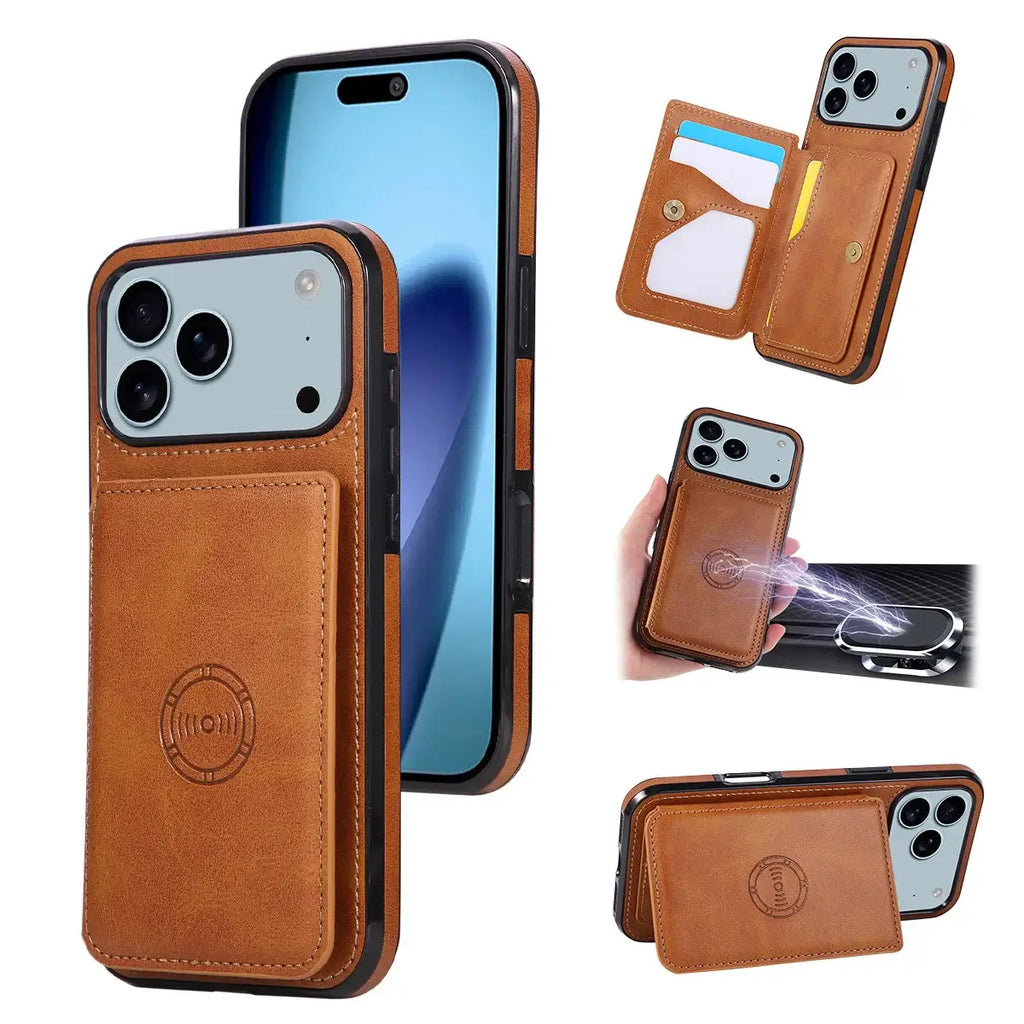 Leather Wallet Phone Case With Card Holder