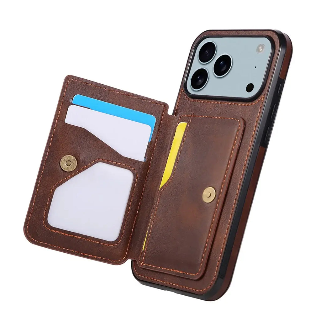 Leather Wallet Phone Case With Card Holder