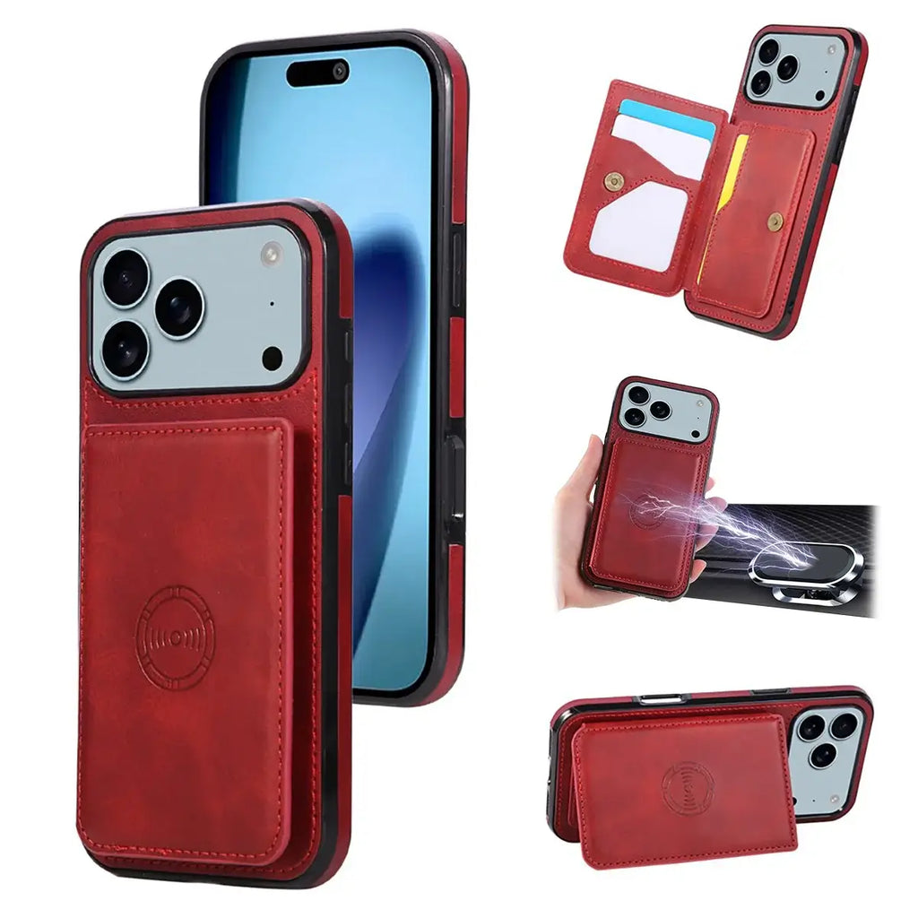 Leather Wallet Phone Case With Card Holder