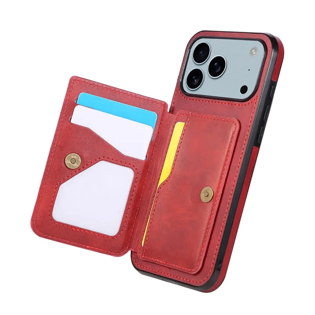 Leather Wallet Phone Case With Card Holder
