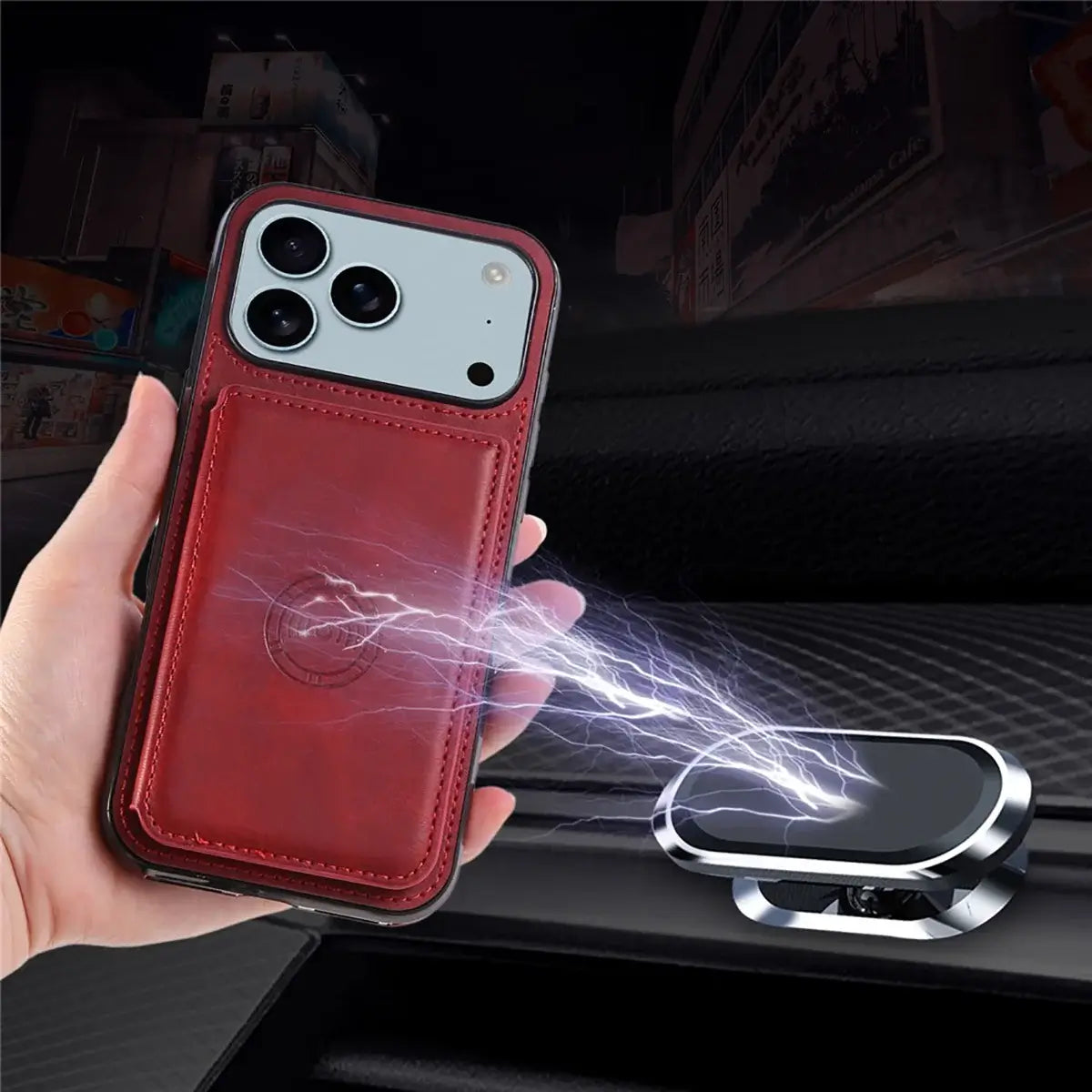 Leather Wallet Phone Case With Card Holder