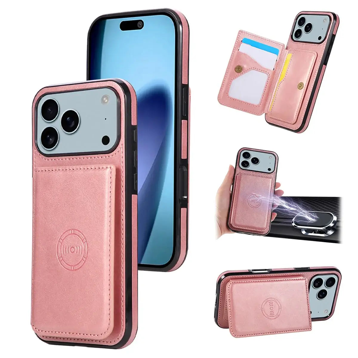 Leather Wallet Phone Case With Card Holder