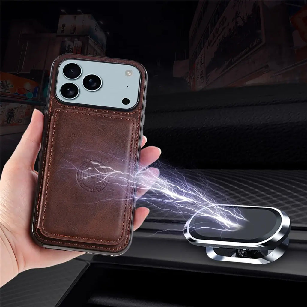 Leather Wallet Phone Case With Card Holder