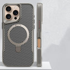 Carbon Fiber Ring Stand MagSafe iPhone Case