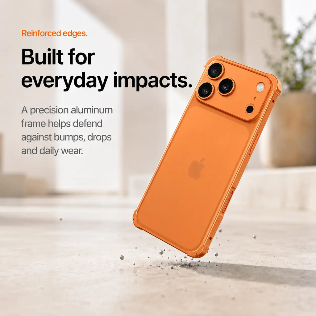 Open Back Phone Case with Corner Bumpers