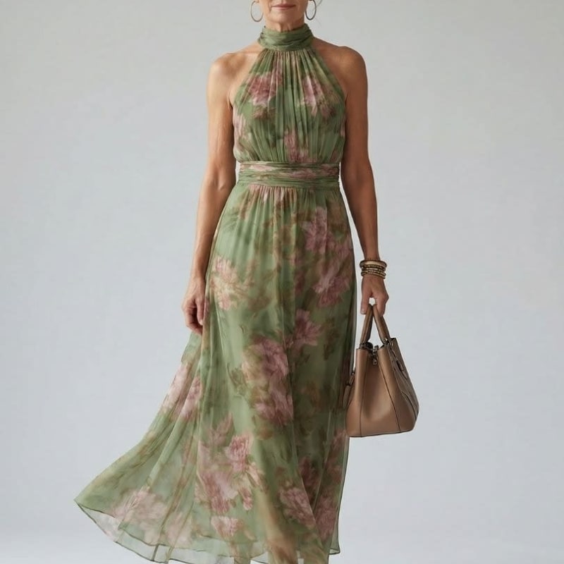 Martina Floral Halter Maxi Dress_1