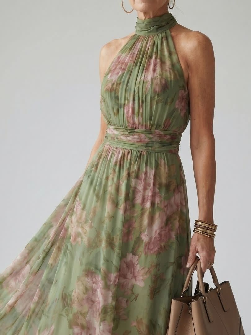 Martina Floral Halter Maxi Dress_2
