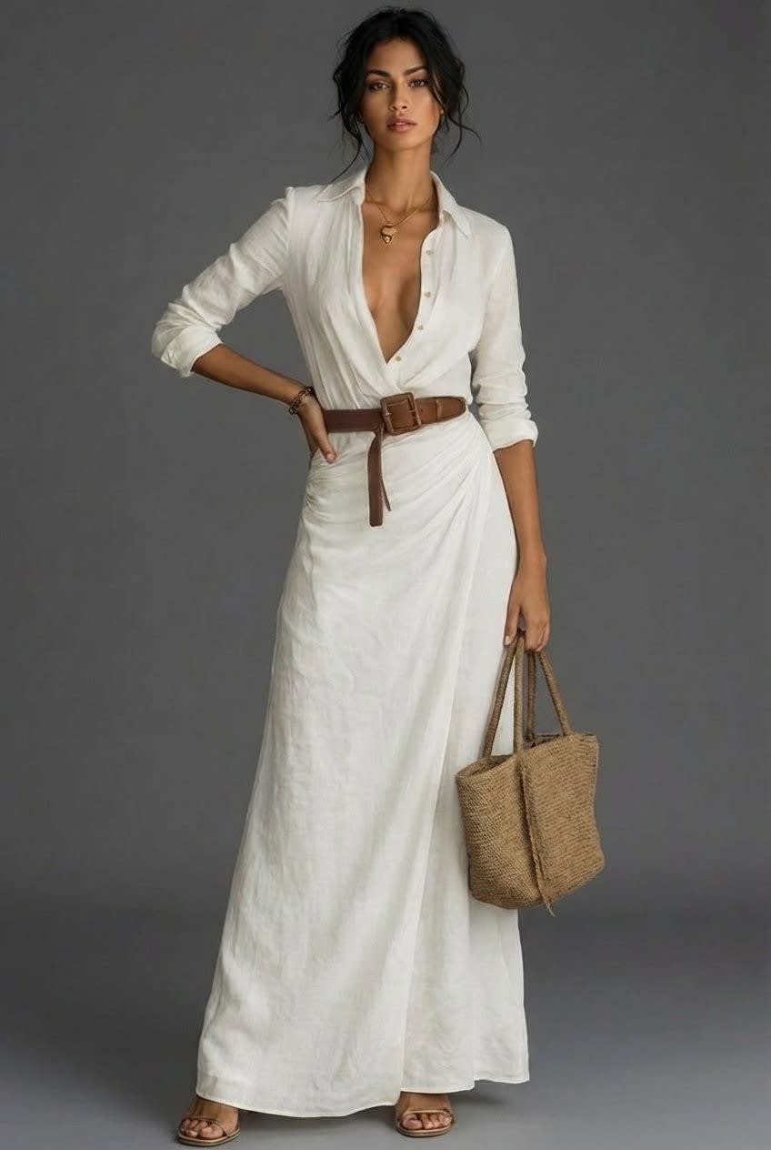 Hanne Belted Long Sleeve Maxi Dress_3