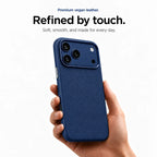 Leather iPhone Case with Metal Lens Frame