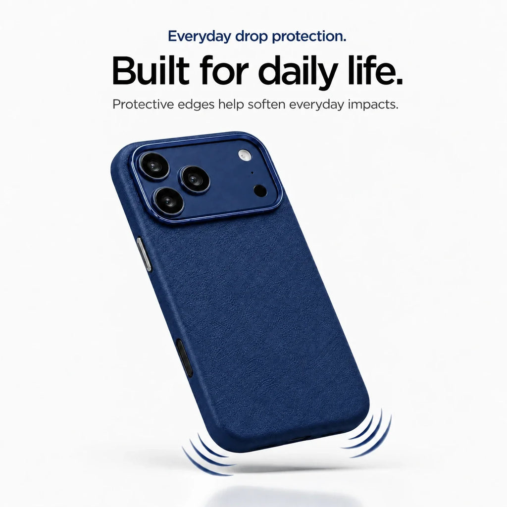 Leather iPhone Case with Metal Lens Frame