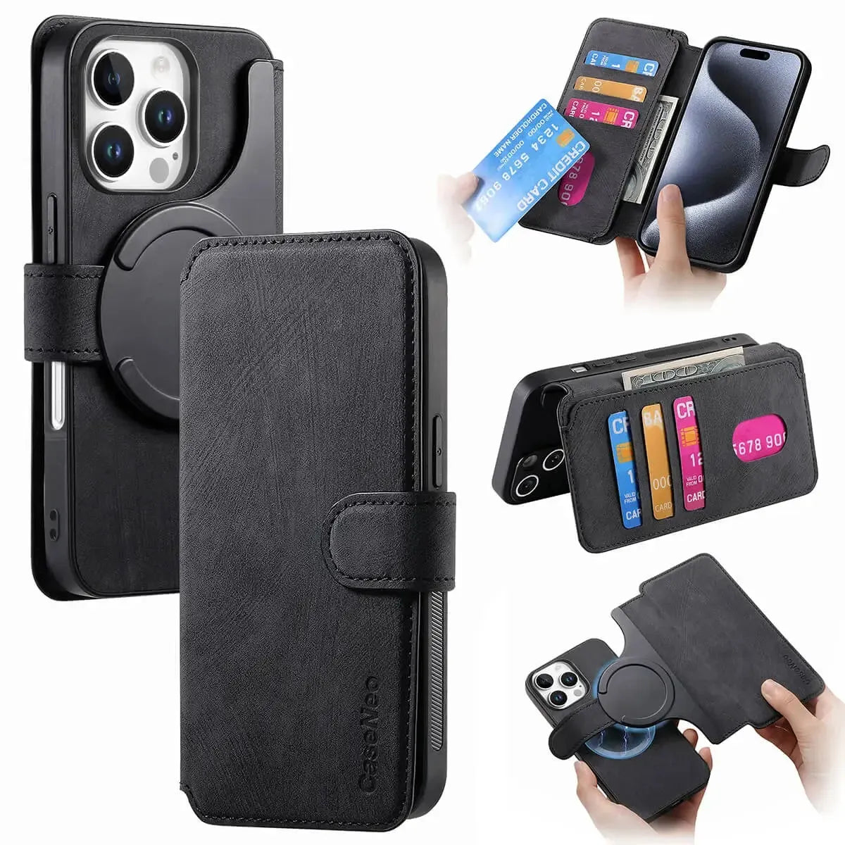 Detachable MagSafe Wallet Phone Case
