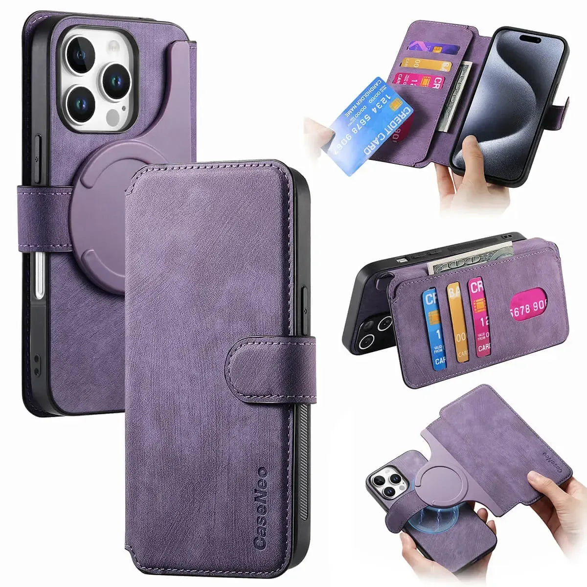 Detachable MagSafe Wallet Phone Case