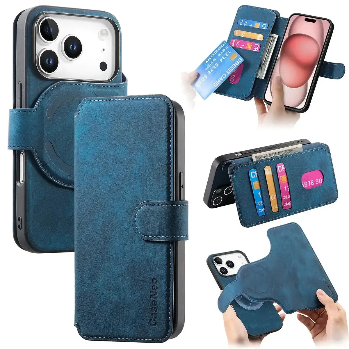 Detachable MagSafe Wallet Phone Case