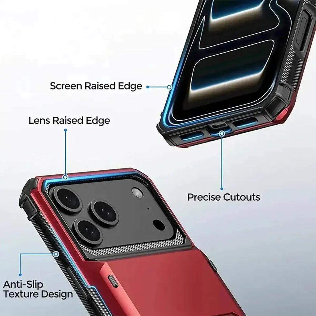 Heavy Duty Phone Case with Hidden Card Holder