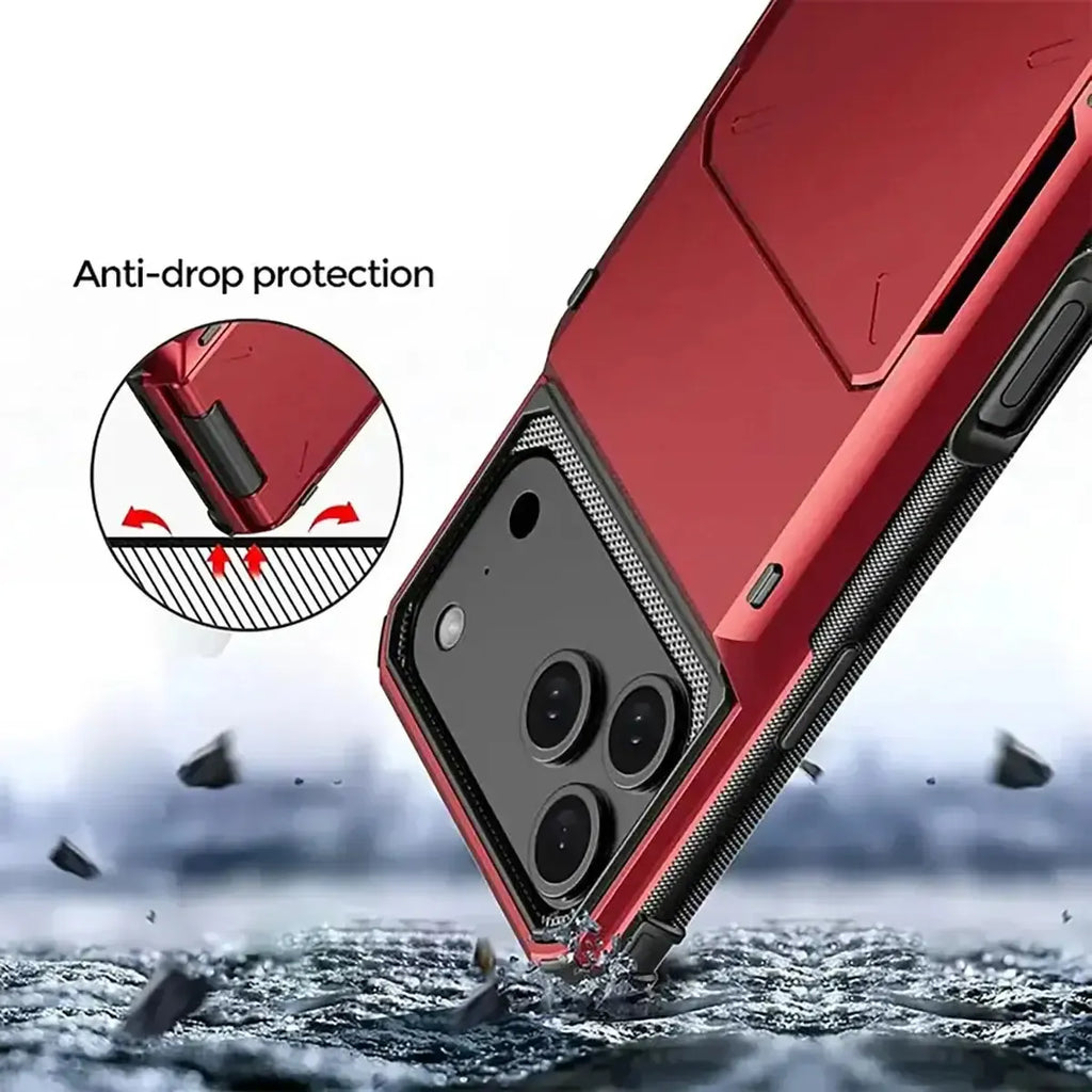 Heavy Duty Phone Case with Hidden Card Holder