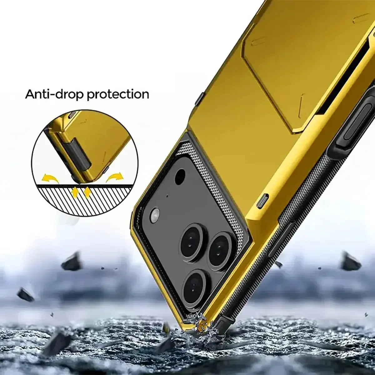 Heavy Duty Phone Case with Hidden Card Holder