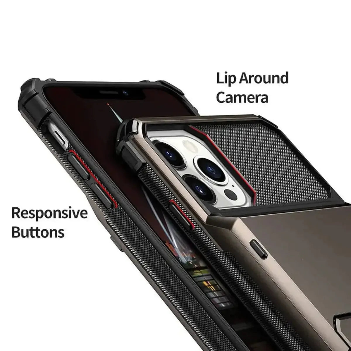Heavy Duty Phone Case with Hidden Card Holder